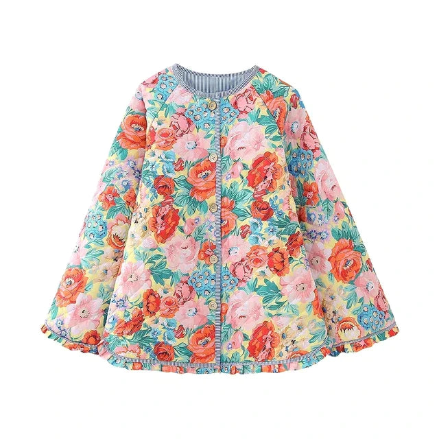Brianna - Abrigo patchwork estampado vintage
