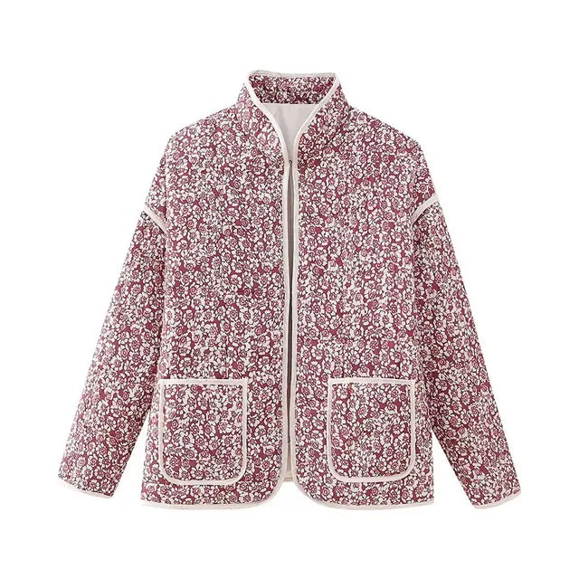 Brianna - Abrigo patchwork estampado vintage