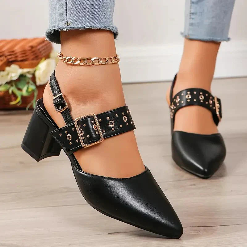 Maya - Elegantes sandalias con tacón cubano