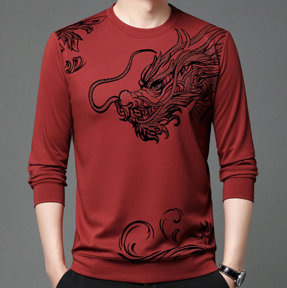 Cómoda sudadera para hombre con escote redondo