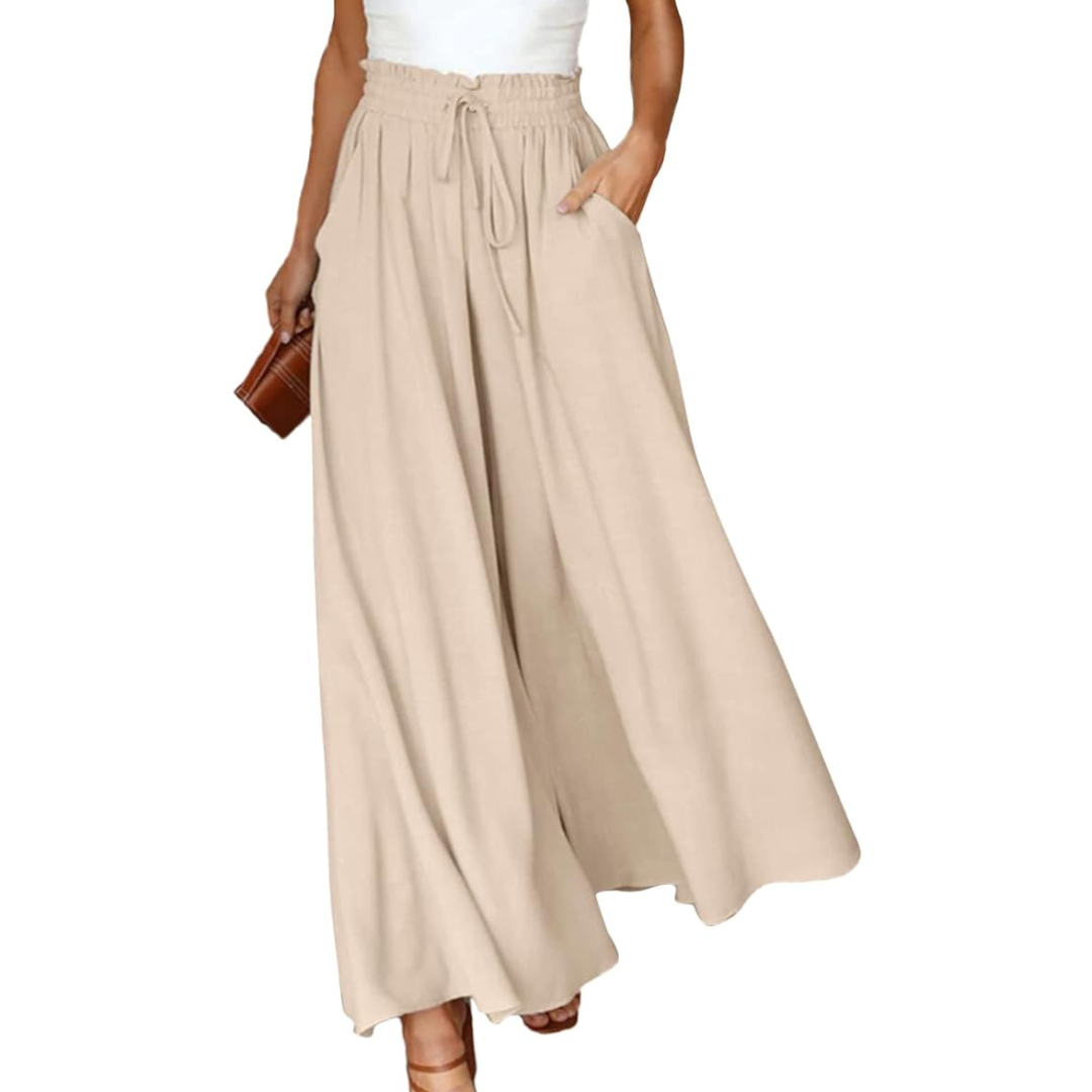 Pantalones sueltos con perneras anchas para mujer - Verano - Cómodos