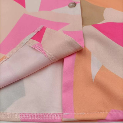 Giselle - Vestido camisero boho con cuello en V y estampado floral