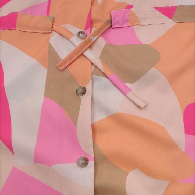 Giselle - Vestido camisero boho con cuello en V y estampado floral