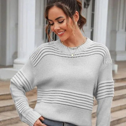 Johana - Jersey de punto abierto con mangas largas