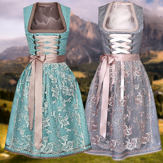 Trachtig Sonja - Traje tradicional único para mujer con delantal y blusa