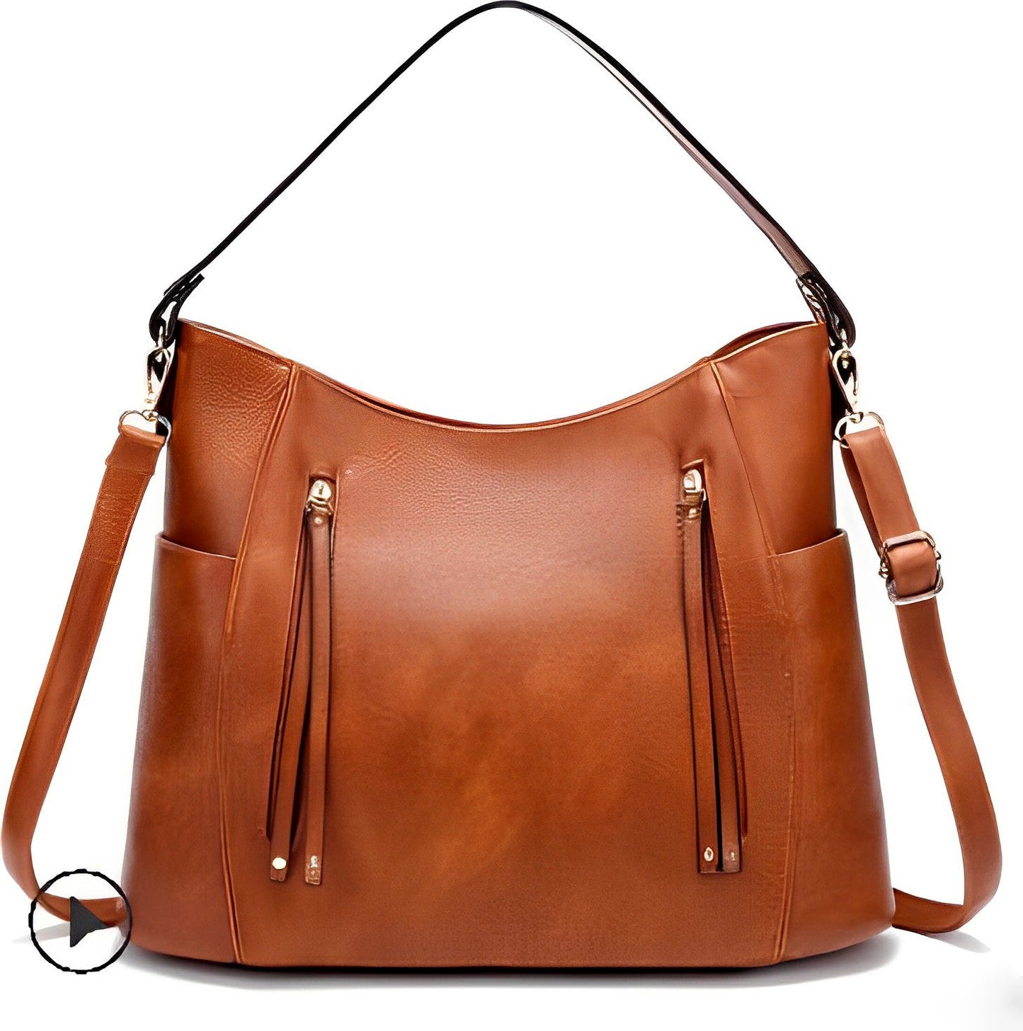 Gesina - Elegante bolso vintage de piel