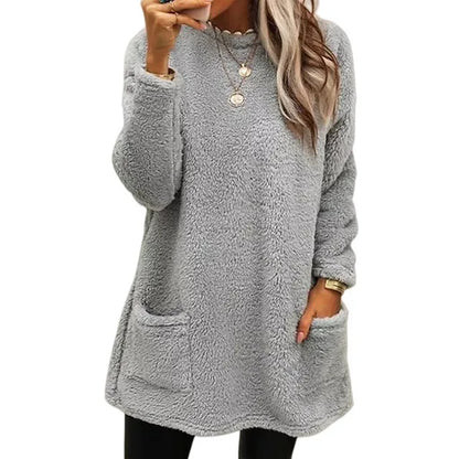 Karina - Acogedor jersey de forro polar con detalle de botones