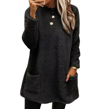 Karina - Acogedor jersey de forro polar con detalle de botones