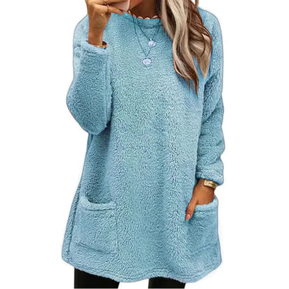 Karina - Acogedor jersey de forro polar con detalle de botones