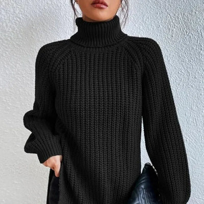 Estela - Jersey de cuello alto de punto grueso