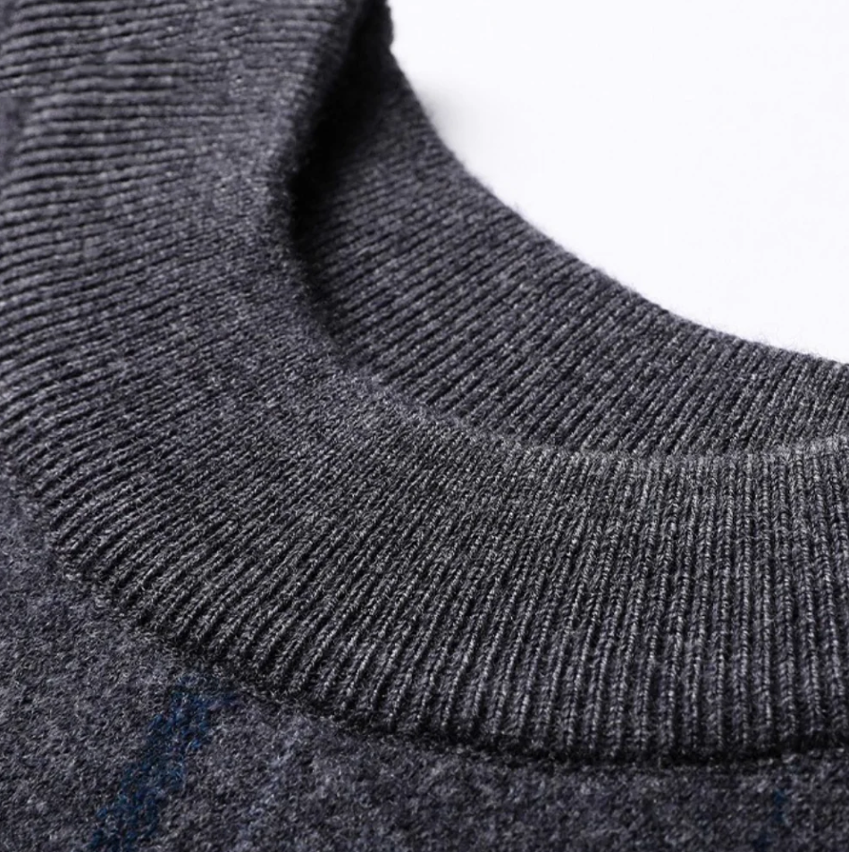 Elegante jersey de cuello redondo de alta calidad para hombre