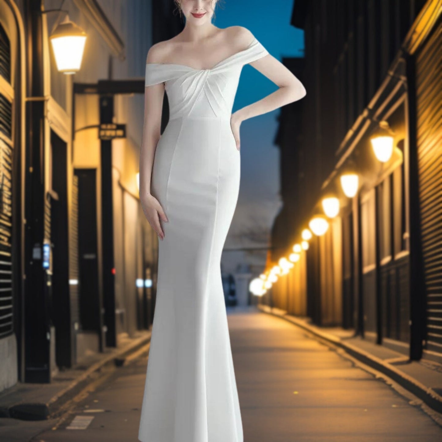 Romeana - Elegante vestido de noche de satén