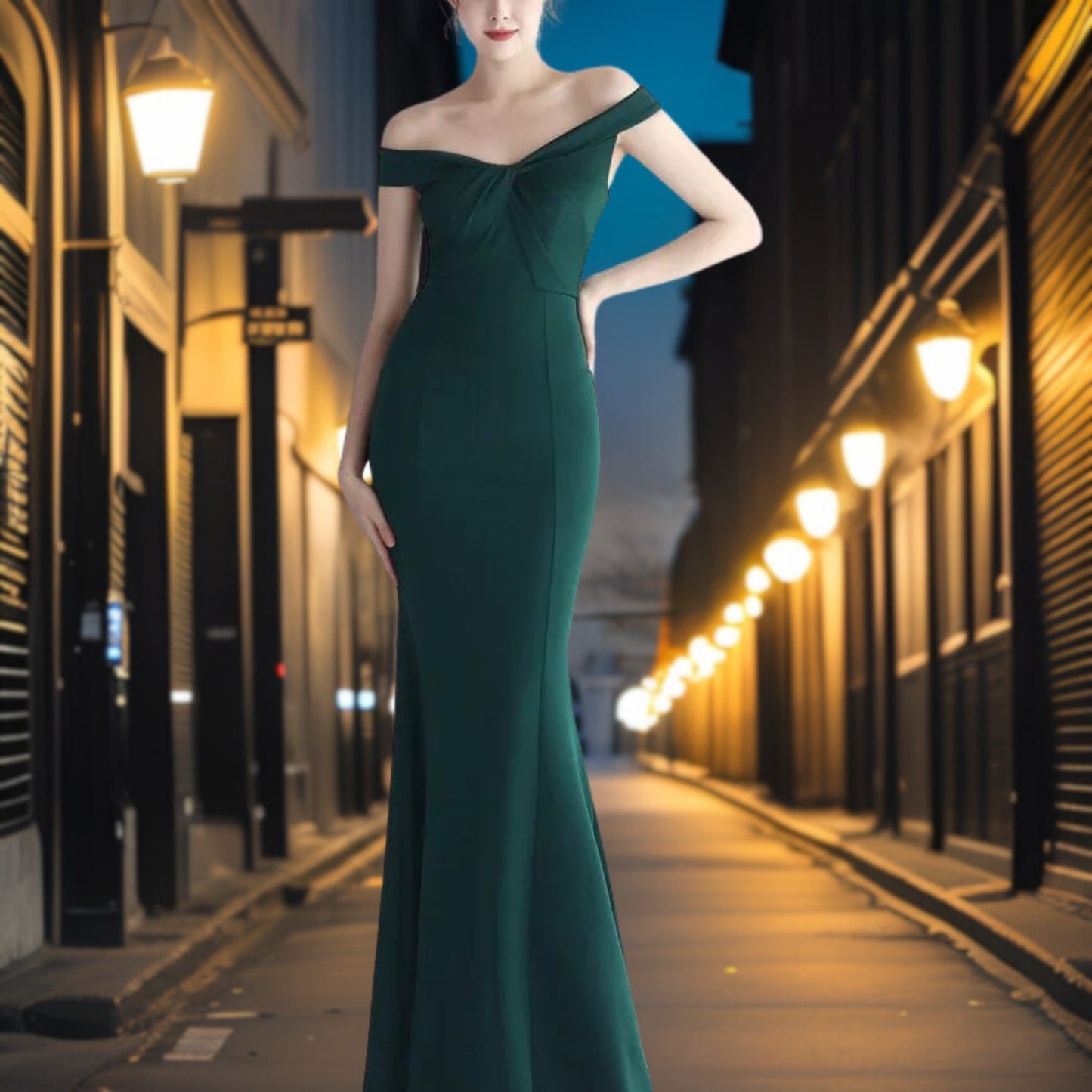 Romeana - Elegante vestido de noche de satén