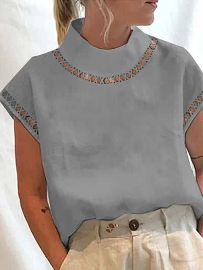 Marieky - Blusa casual vintage para mujer