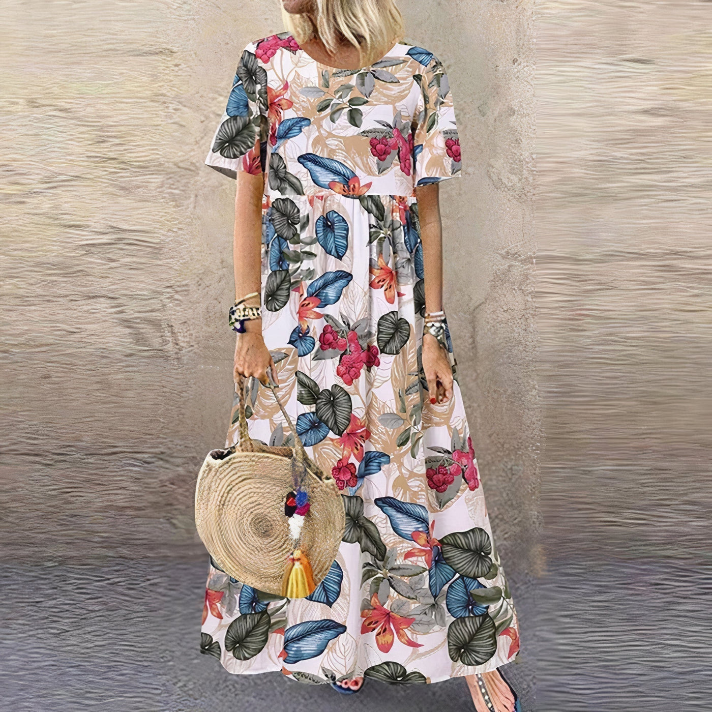 Lotte - maxivestido floral vibrante para un look elegante