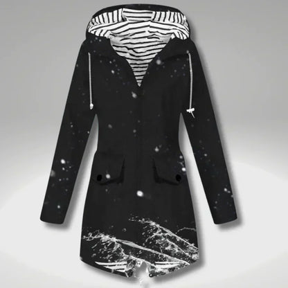 Abrigo mujer impermeable ligero con capucha ajustable - Jade