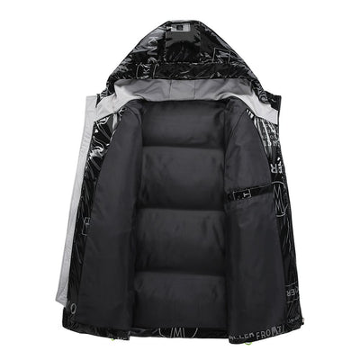 Chaqueta acolchada para hombre efecto vinilo con capucha - Lanuz