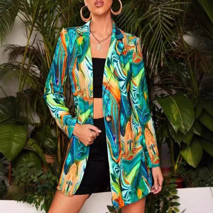 Monita - Colorido traje de ocio de estilo americano