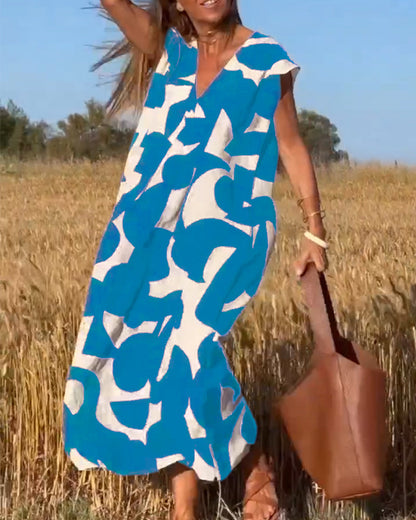 Marina - Elegante vestido de verano con estampado