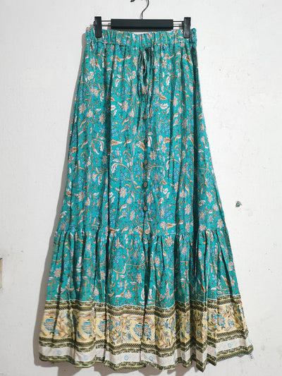 Falda mujer cintura alta con abertura estilo veraniego - Liora