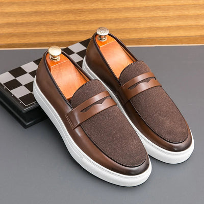 Mocasines hombre casuales cuero marrón estilo británico - Camden
