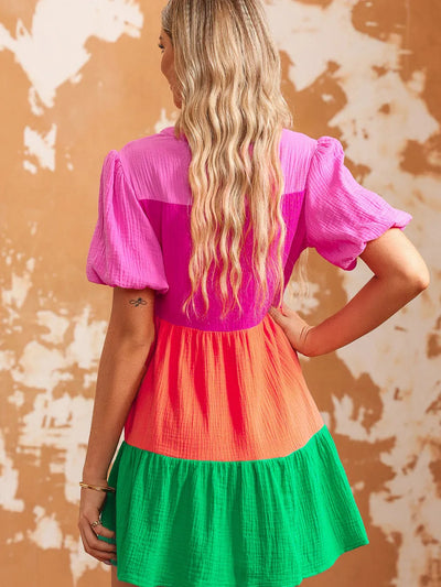 Daisy - Vestido chic de manga corta