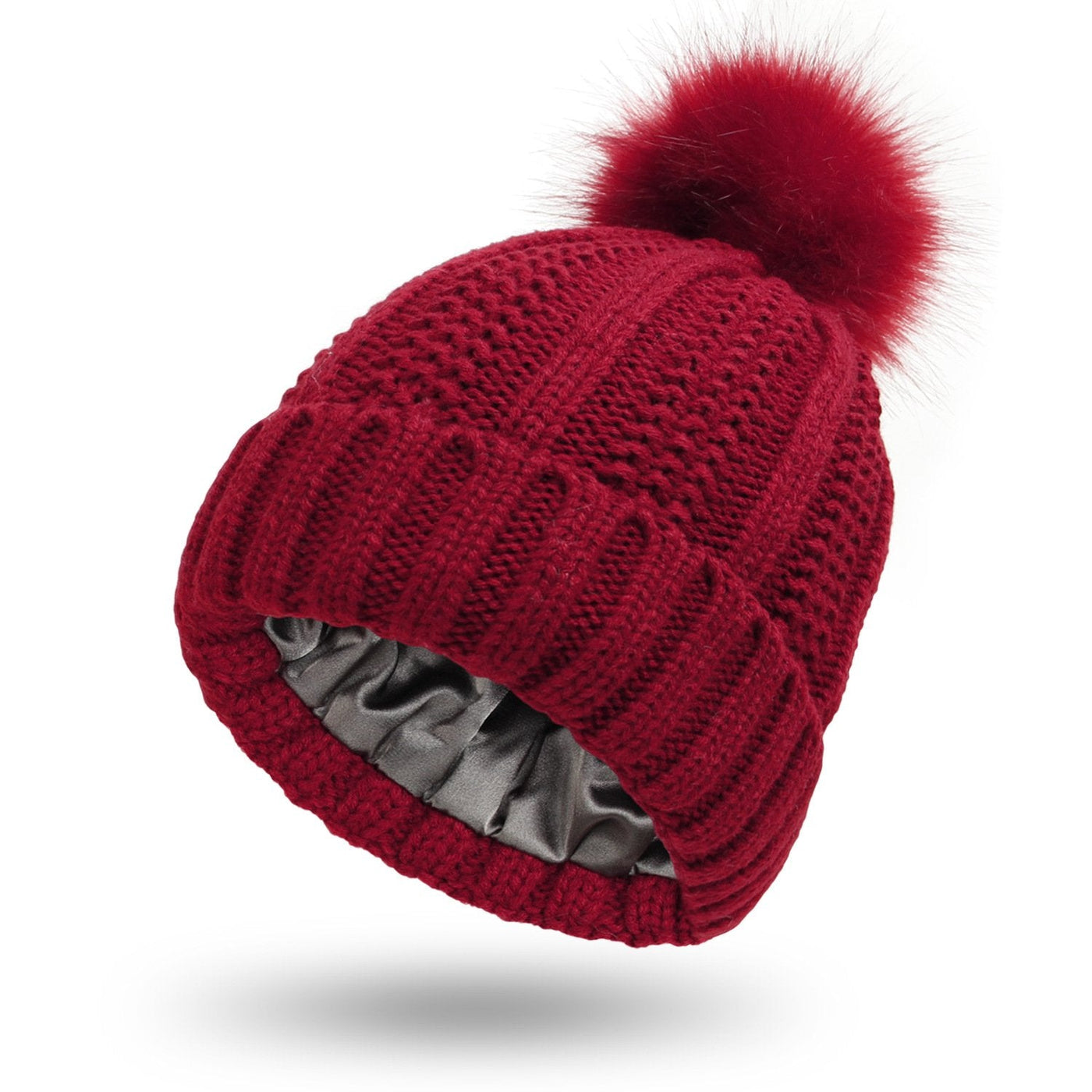 Gorro de punto para mujer con pompon - Daitonna