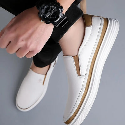 Mocasines para hombre de piel sintética diseño slip-on estilo urbano - Marcos