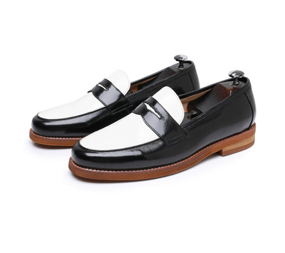 Mocasines hombre cuero genuino estilo clásico marrón - Whitmore