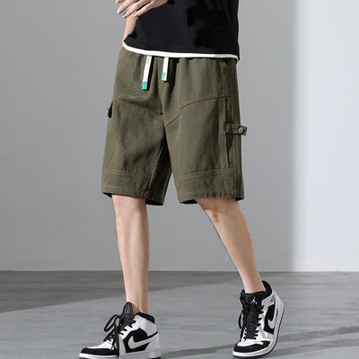 Pantalón corto para hombre costuras contrastantes estilo urbano - Mateo