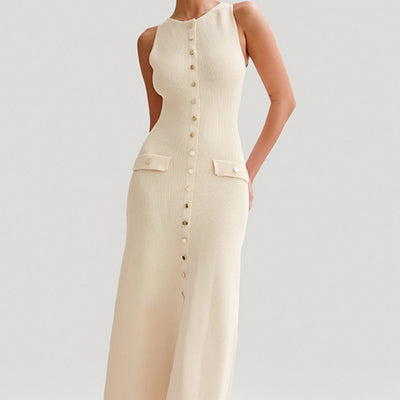 Vestido largo mujer sin mangas - Élodie