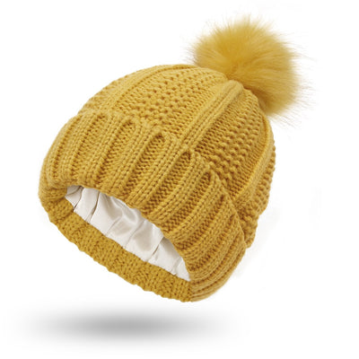 Gorro de punto para mujer con pompon - Daitonna