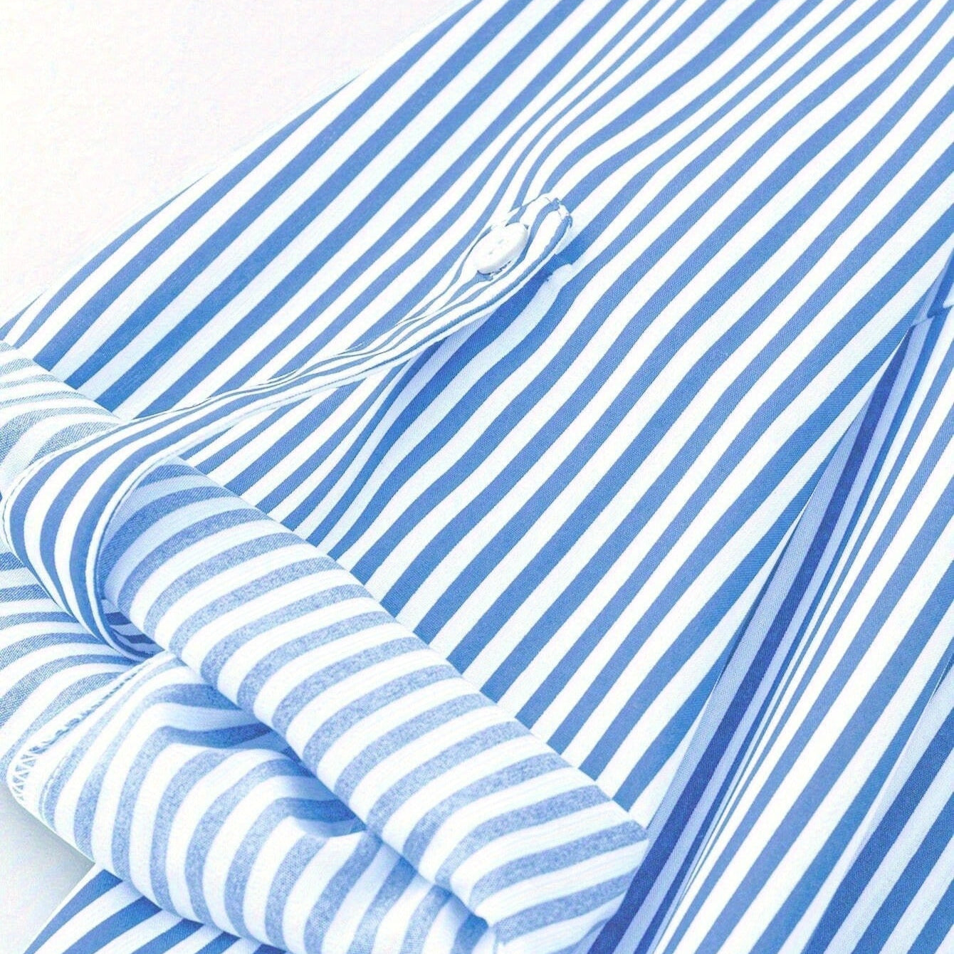 Blusa para mujer de rayas verticales corte fluido manga enrollable - Eloisa