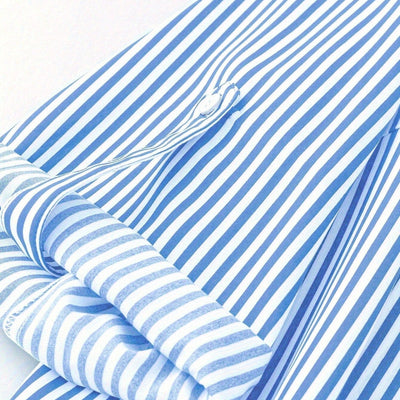 Blusa para mujer de rayas verticales corte fluido manga enrollable - Eloisa