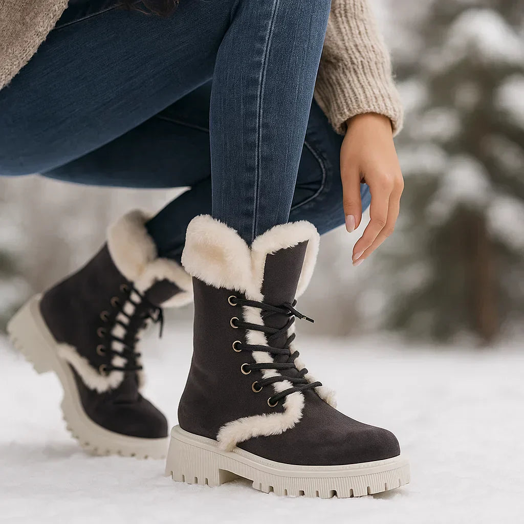 Botas mujer otoño forro calido suela antideslizante - Natalia