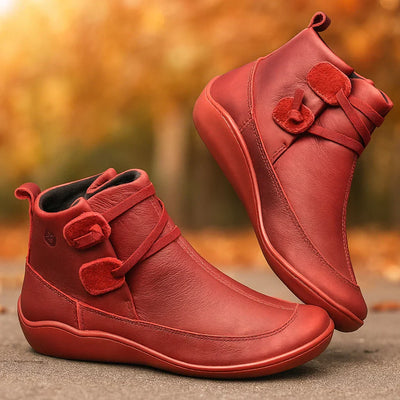 Botas mujer caña baja diseño minimalista cierre velcro - Isa