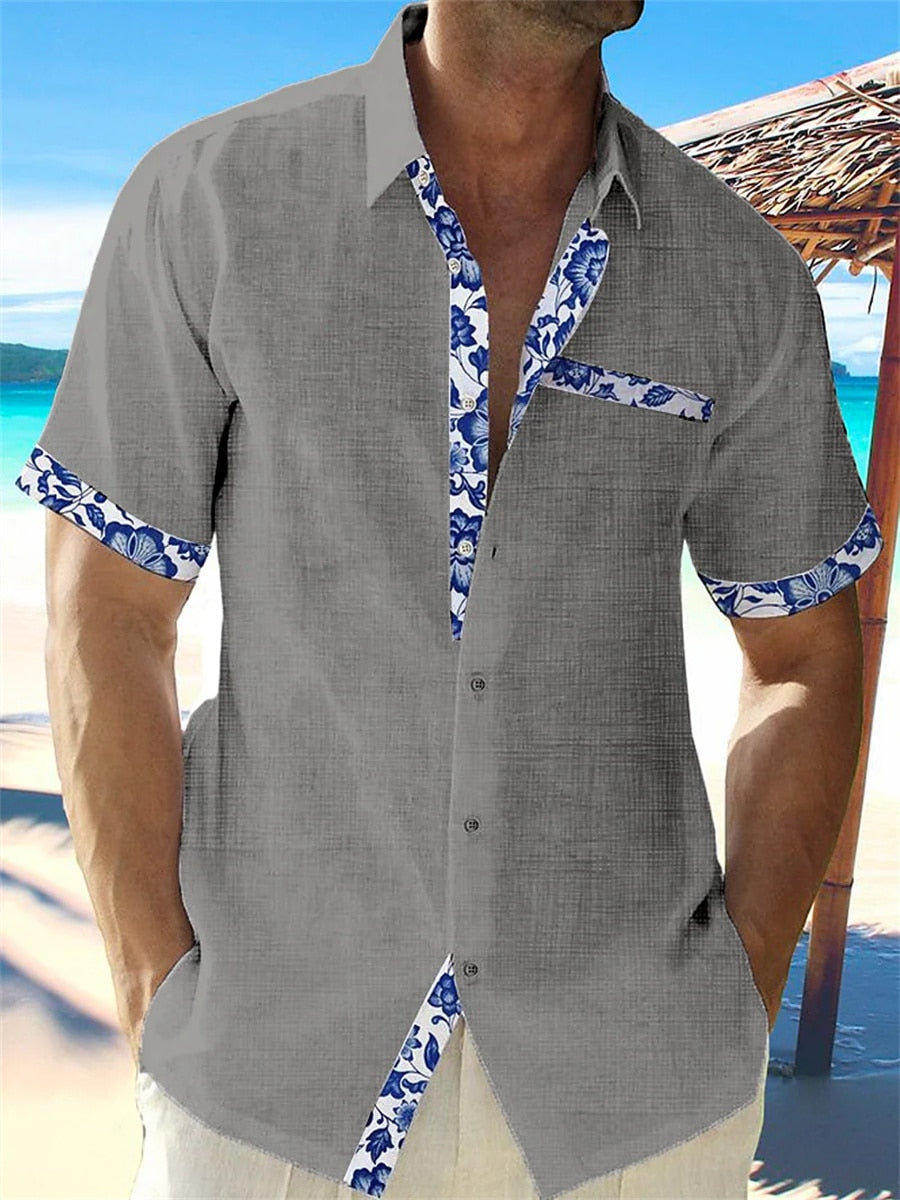 Elias - Camisa ligera de lino para hombre transpirable y elegante para el verano