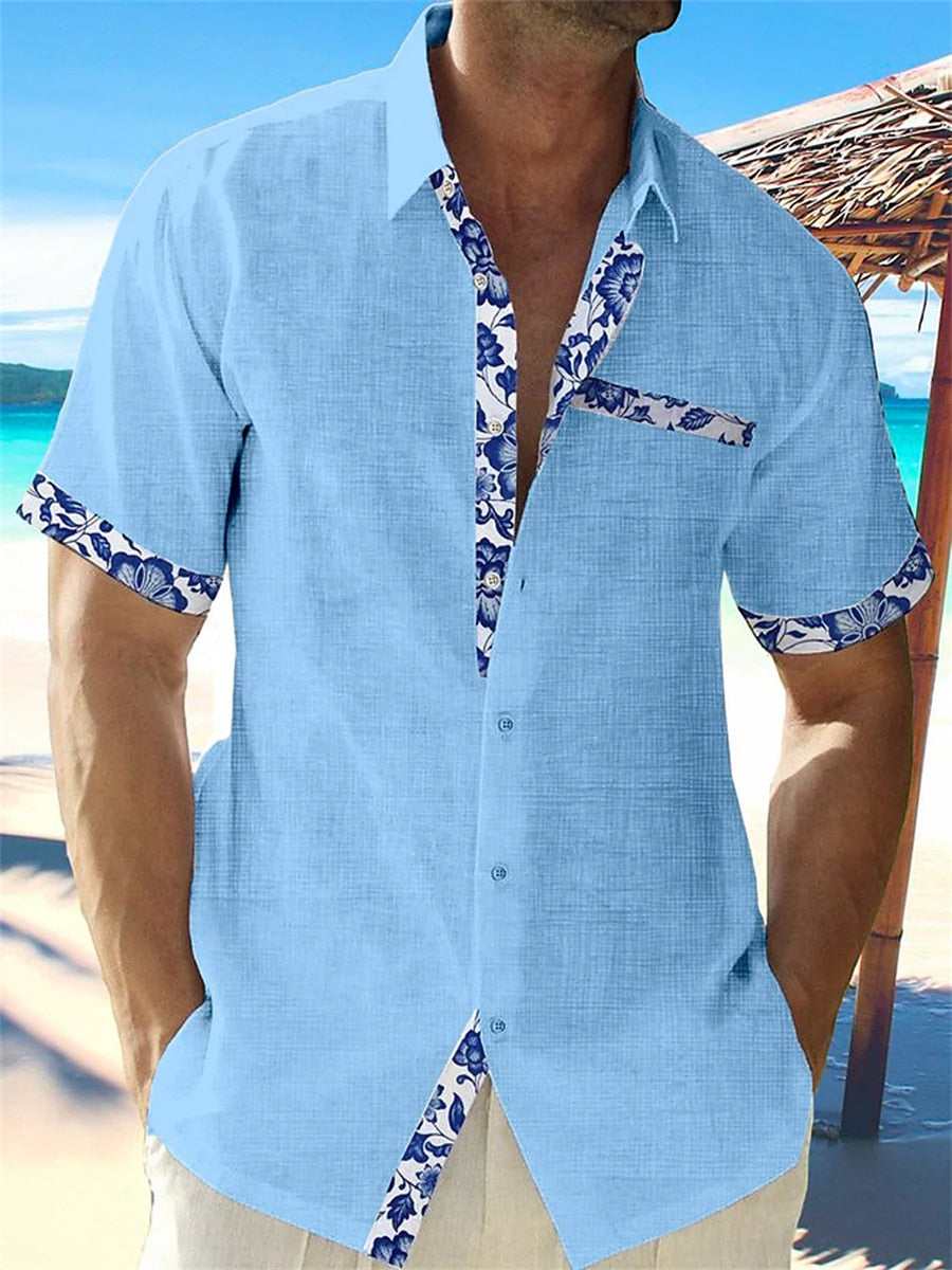 Elias - Camisa ligera de lino para hombre transpirable y elegante para el verano