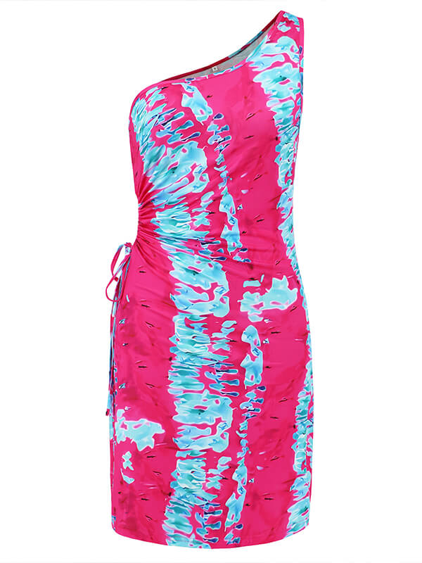 Daniza - Minivestido estampado sin mangas recortado