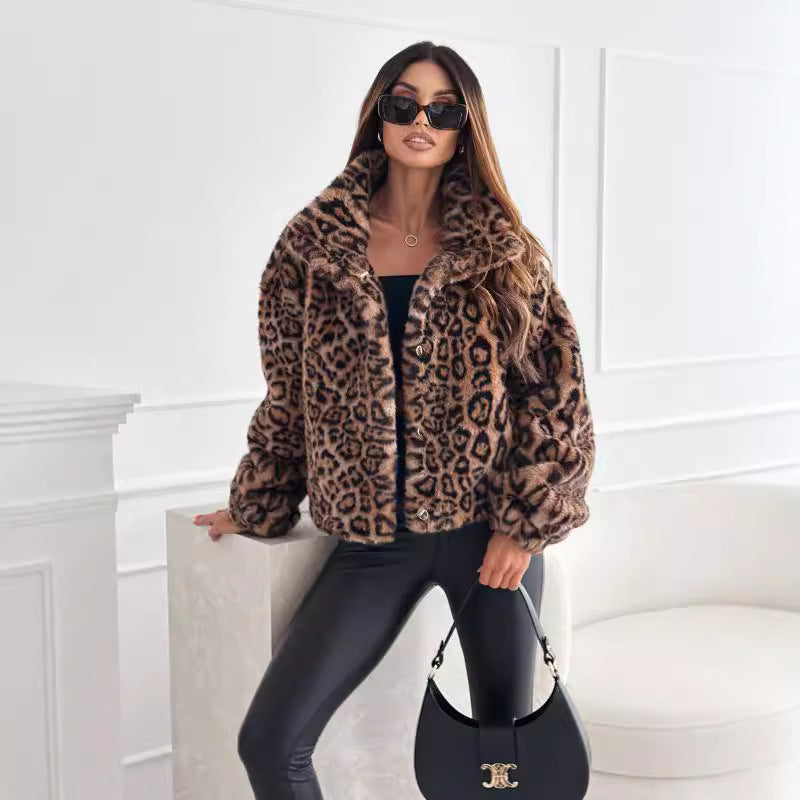 Chaqueta polar con estampado de leopardo - Nani