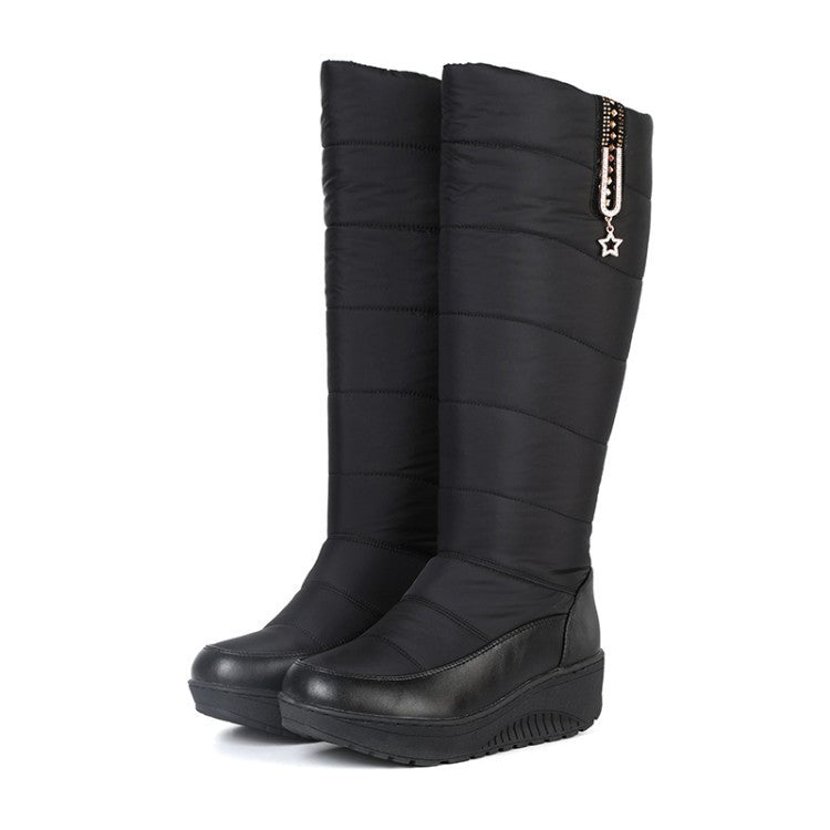 Olgia - Botas altas de invierno con cuña