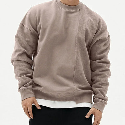 Nathan - Jersey casual de cuello redondo para hombre