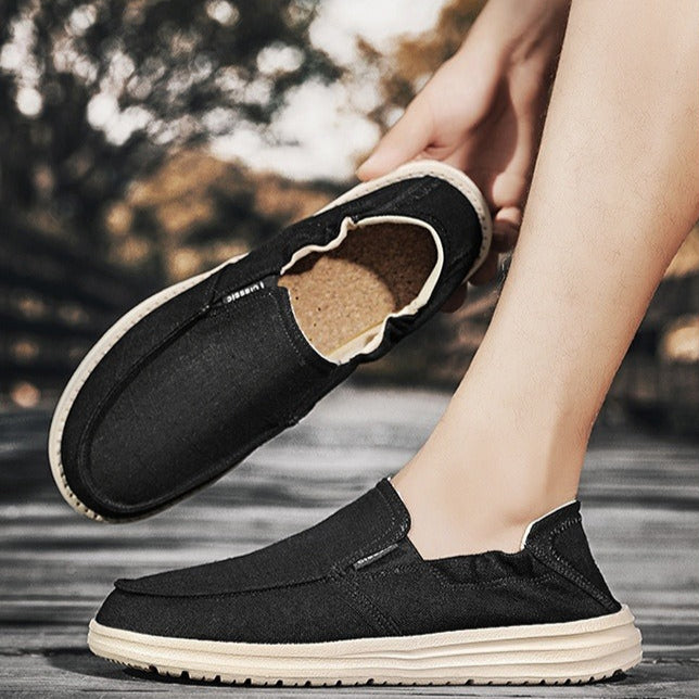 Mocasines para hombre de lona transpirable con estilo slip on - Bruno