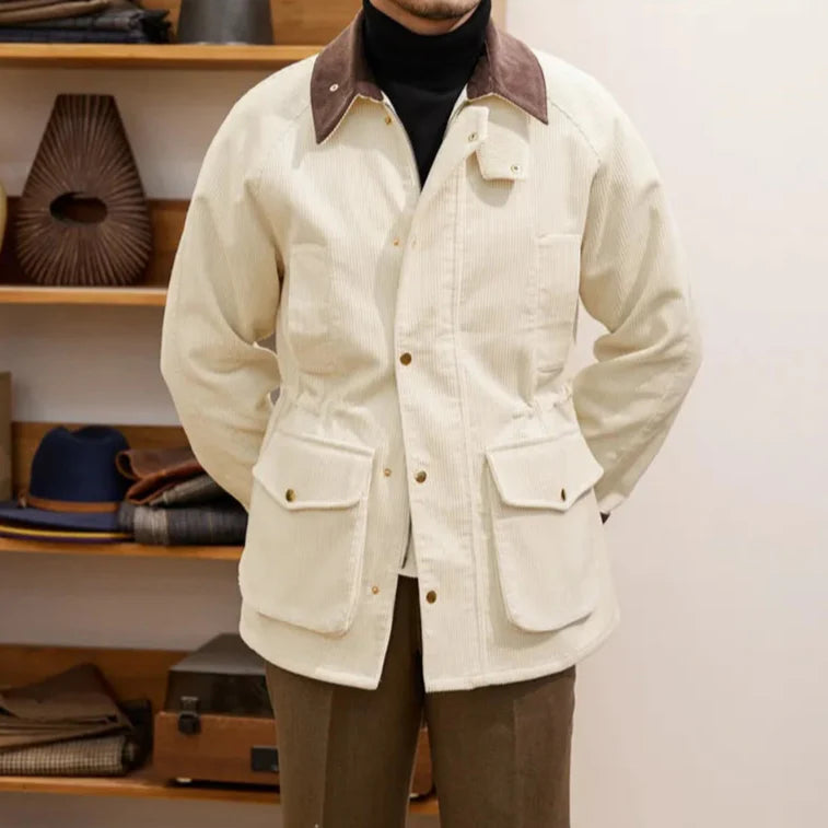 Lujosa chaqueta de pana para caballero estilo de otoño - Robinson