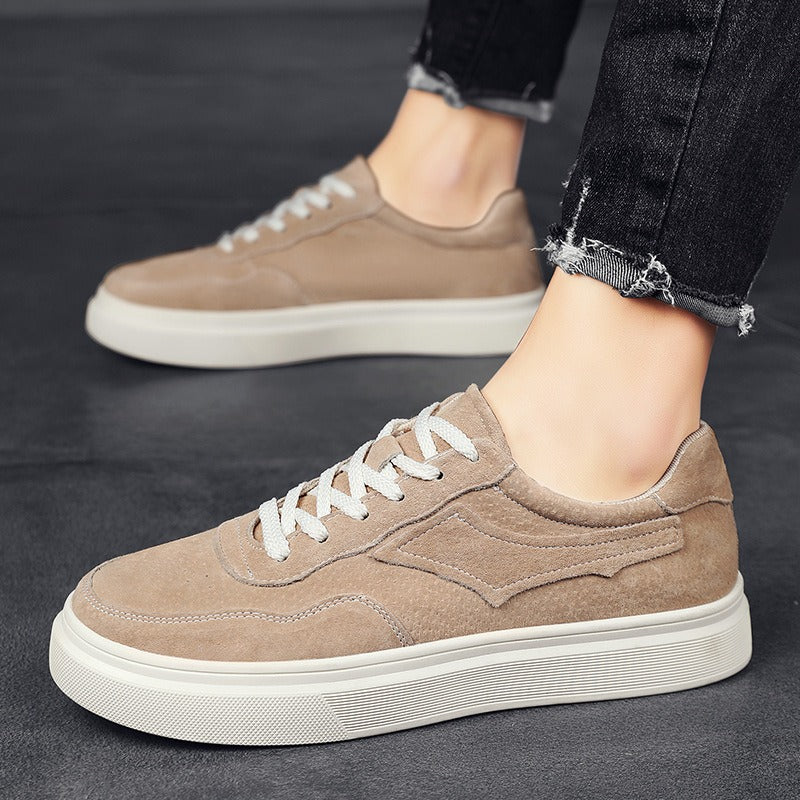 Zapatillas bajas hombre estilo retro británico color camel - Henry