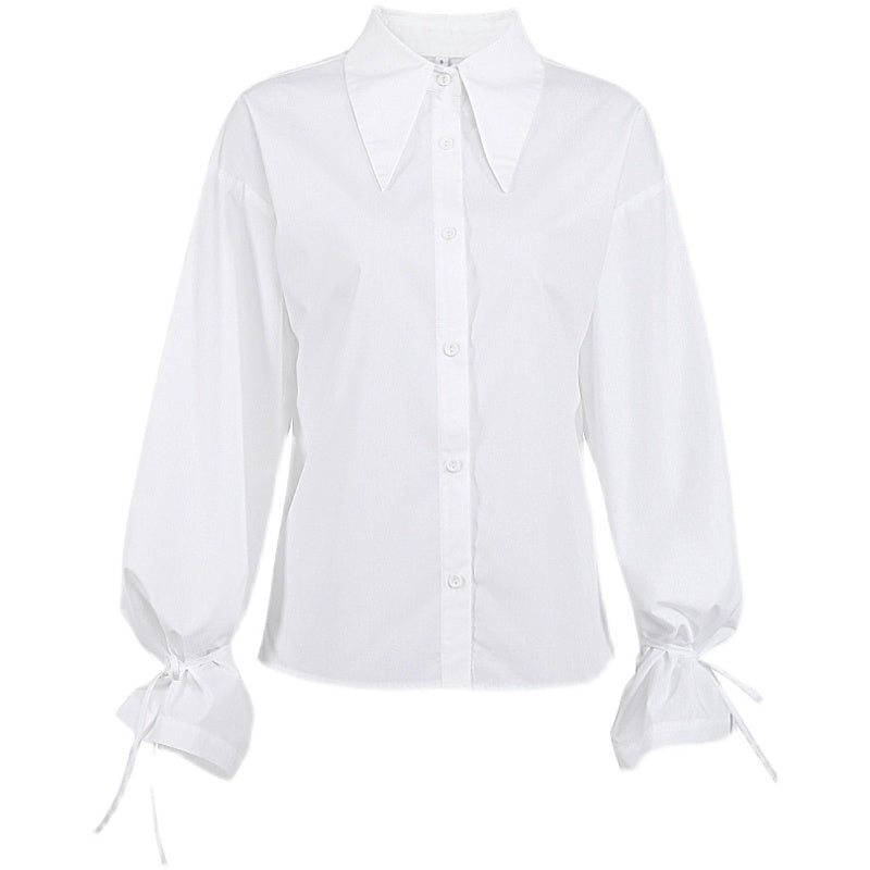 Karen - Blusa blanca informal a la moda