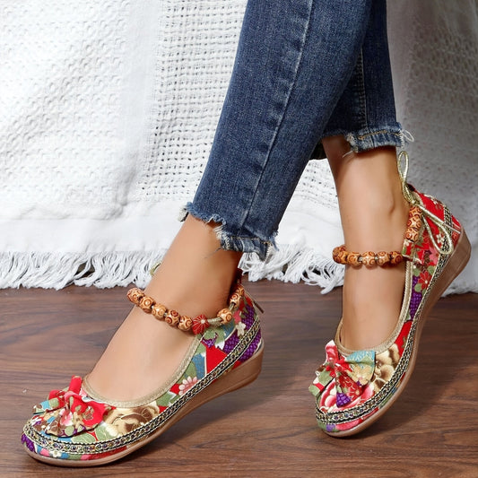 Pia - Zapatos planos de mujer con estampado floral