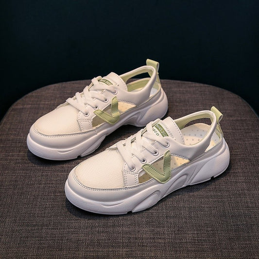 Zapatillas deportivas mujer diseño perforado blanco - Avelyn