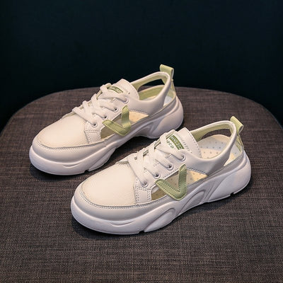 Zapatillas deportivas mujer diseño perforado blanco - Avelyn
