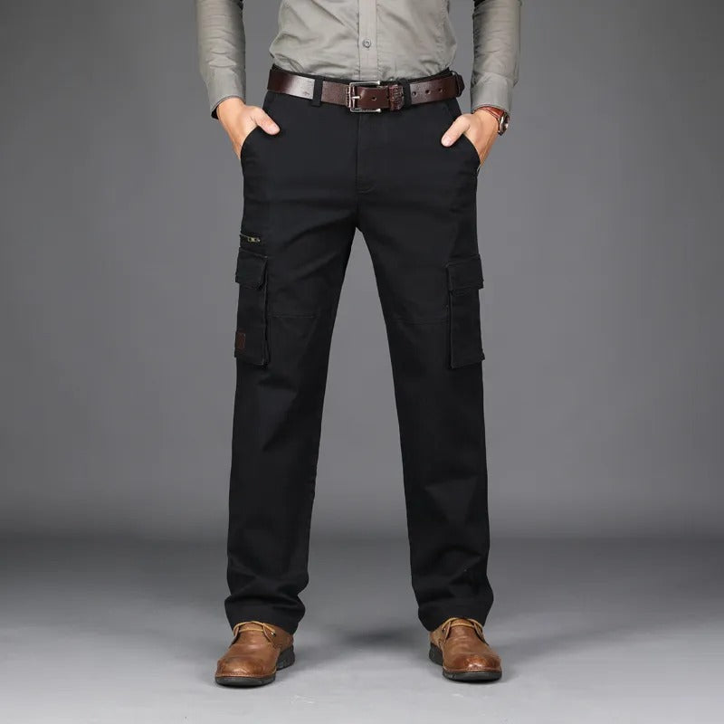 Pantalón cargo para hombre de algodón resistente estilo recto - Bruno